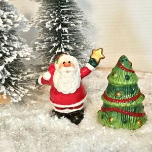 🌺 Fitz and Floyd Christmas Salt and Pepper Shakers New In Box